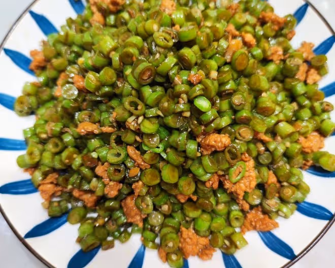 下飯菜:肉沫豆角