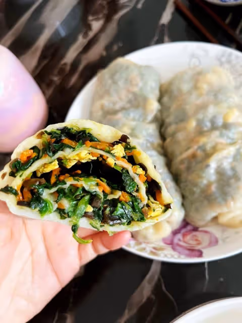 低油低脂的蒸菜卷