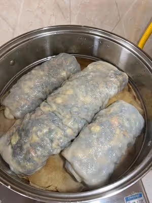 低油低脂的蒸菜卷