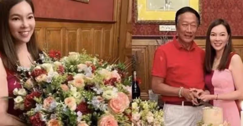 郭台銘和妻子慶祝結婚14周年，47歲妻子保養得當