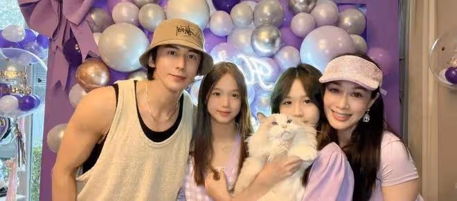 鍾麗緹為二女兒慶生,程莉莎夫婦到場,14歲女兒身高超過媽媽
