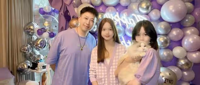鍾麗緹為二女兒慶生,程莉莎夫婦到場,14歲女兒身高超過媽媽