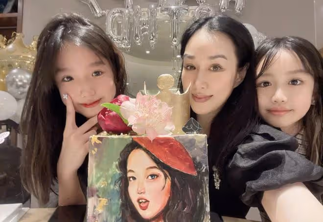 鍾麗緹為二女兒慶生,程莉莎夫婦到場,14歲女兒身高超過媽媽
