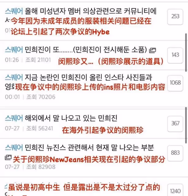 繼在海外引起爭議後，閔熙珍又在韓網引發爭議
