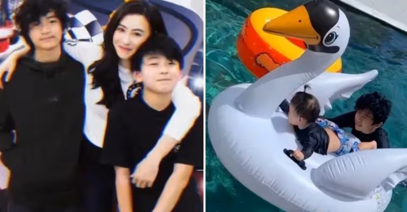 張柏芝罕曬小兒子近況！Marcus做廣告模特，穿碎花褲子粉色鞋打扮十分秀氣，睫毛濃密大眼超迷人