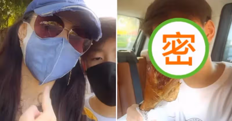 張柏芝罕曬一家出遊照！母子二人緊緊相偎好似情侶，哥哥模樣帥氣不像謝霆鋒，Quintus大口吃雞腿十分帥氣