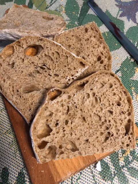 【不揉面】100%全麥拖鞋麵包（恰巴塔）