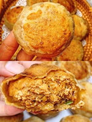 好吃不胖！一口酥脆還爆汁的雞胸肉小餡餅