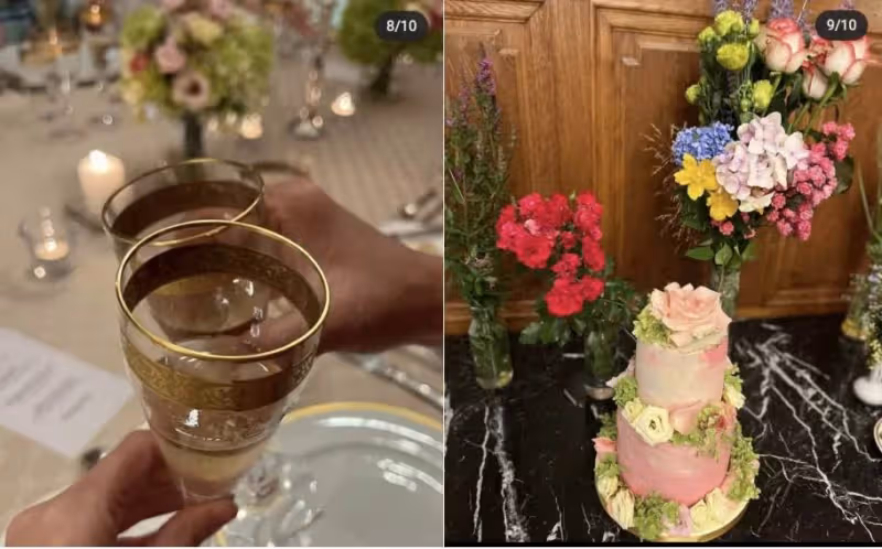 富士康郭台銘夫婦慶祝結婚14周年！嬌妻手捧超大玫瑰花滿臉笑容，皮膚白皙身材出眾，47歲宛若花季少女
