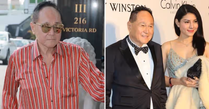 85歲富商趙世曾罕見外出，身邊又換新女伴，打扮依然時尚行走自如