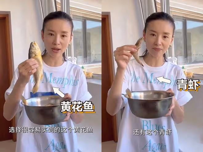 董潔帶兒子回大連,跟父親下廚做了一桌菜,豪宅寬敞依山傍水