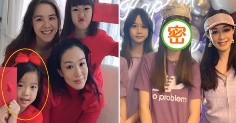 鐘麗緹為女兒慶生，14歲張思捷染髮化妝顯成熟，長相顏值不輸母親