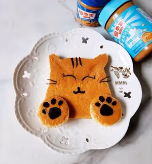 趣味早餐「喵」😺花生醬吐司