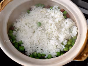 香甜脆嫩豌豆飯！（新吃法！不是大米豌豆臘腸一起下鍋煮那種）