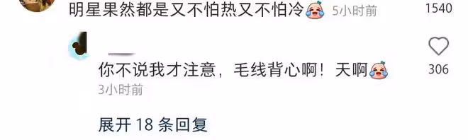 袁姍姍武漢過早被偶遇,大熱天穿毛線背心露肚臍,鼻子怪異疑整容