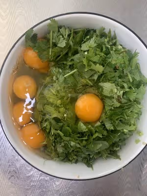 香菜雞蛋餅
