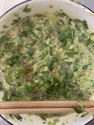 香菜雞蛋餅