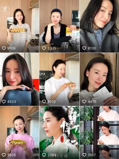 董潔現身家鄉，騎單車吃麻辣燙盡顯樸素，但行為還是暴露了心思！