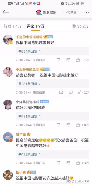易烊千璽百花獎15票，沈騰0票，誰的臉被打了？