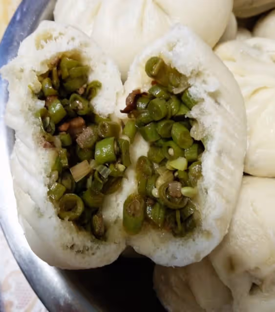 豆角肉包子