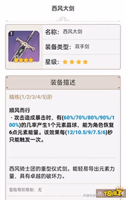 原神雙手劍排行榜 雙手劍推薦新手向