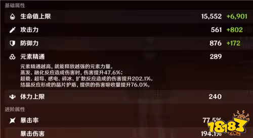 原神胡桃面板多少合格 胡桃面板數據分析