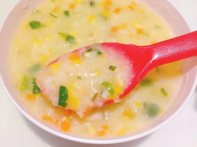 玉米鱈魚粥（一歲寶寶輔食必入）