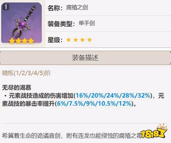 原神班尼特武器四星推薦 班尼特四星武器用什麼好
