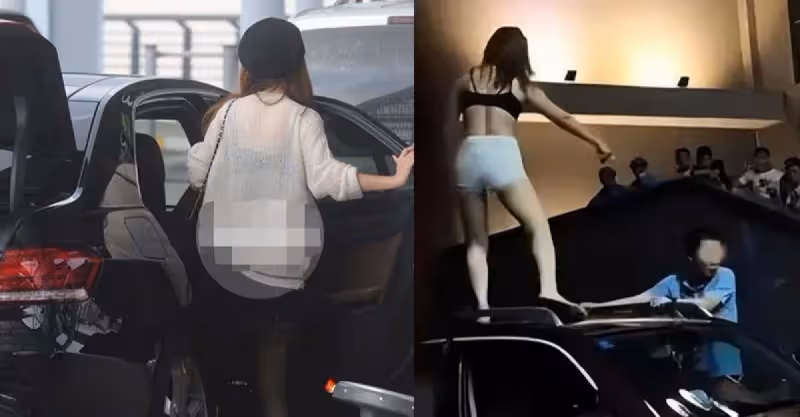 紀實：老公在外養小三被撞破，妻子脫衣在車頂怒喝：我怎麼不如她