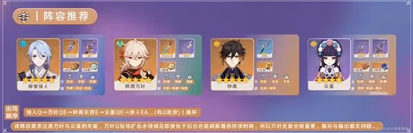 《原神》雲堇武器及聖遺物選擇推薦