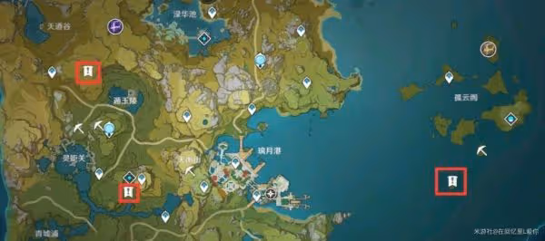《原神》璃月地區地靈龕位置圖示
