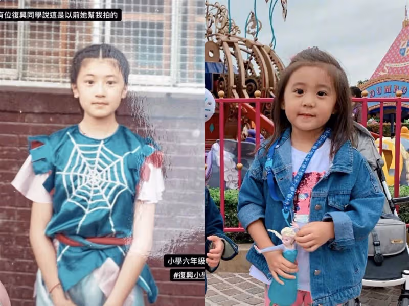 賈靜雯榮歸母校被評為傑出校友,曬多張童年照,與咘咘幾乎一模一樣,網友:基因強大