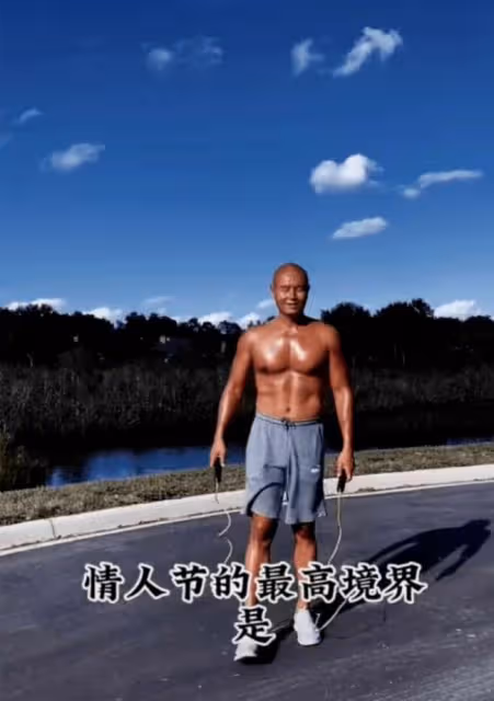 47歲樂嘉潤到美國?赤裸上身 身材壯碩 酷似銅人