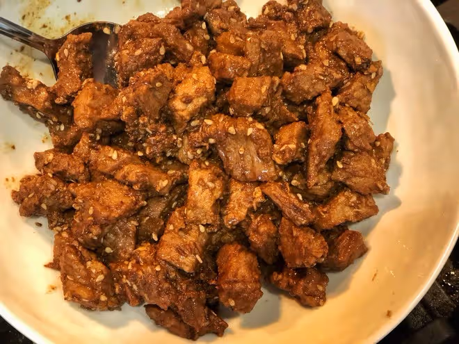 孜然香嫩牛肉，超簡單，只需兩步
