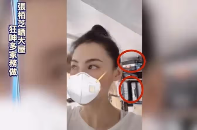 張柏芝曬出自家豪宅，滿墻簡易鞋架被塞滿，獨立衣帽間面積驚人