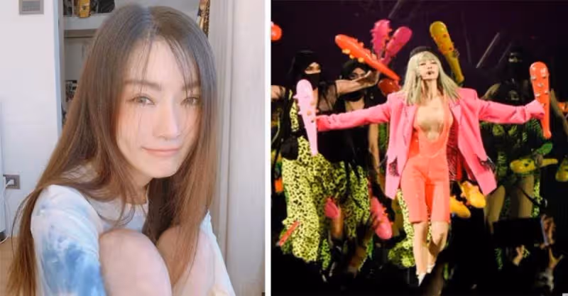 從不開口喊媽！謝金燕「辣穿深U連身」從3層樓空降 22歲兒子「藏十年首現身」全家團圓了