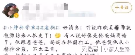 網紅狗小胖被虐後續!當事人從小精神分裂,揚言出200W者把狗帶走