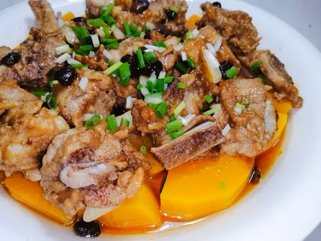 豆豉排骨蒸南瓜