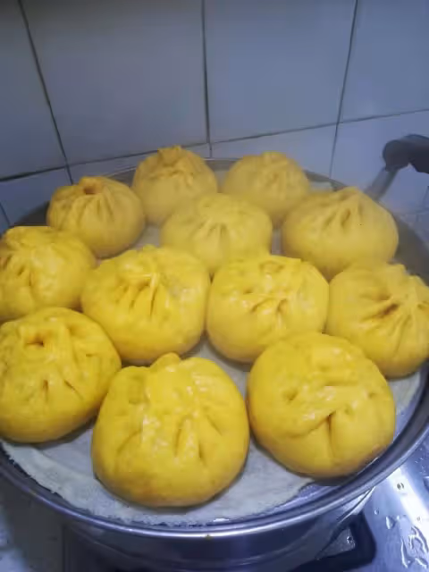 南瓜發麵肉包子