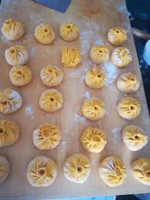 南瓜發麵肉包子