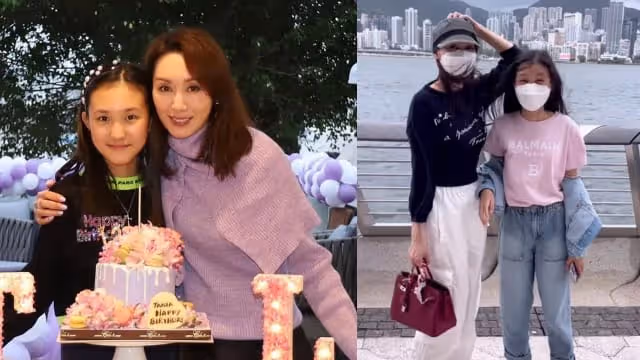 無懼3號風球　郭可盈攜愛女一同追風