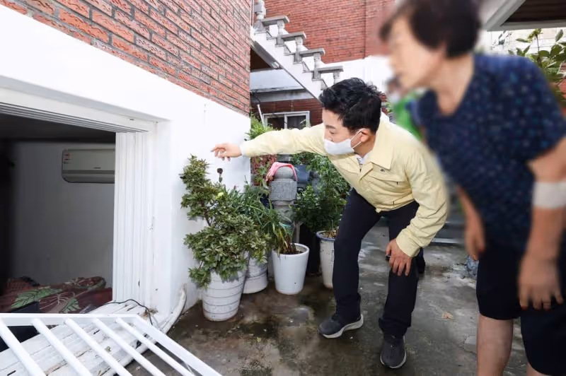 因暴雨洪澇災害首爾取消半地下住宅 或轉換為倉庫等非居住用設施