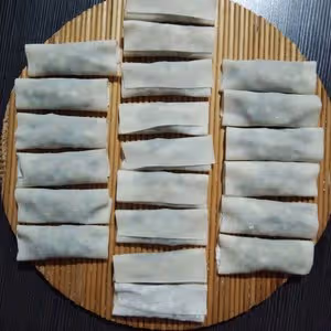 歷史上包法最簡單的鍋貼～沒有之一                           韭菜蝦仁餛飩皮鍋貼