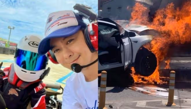 27歲女星楊凈宇騎摩托出意外！撞上大貨車受傷，褲子磨破傷口出血
