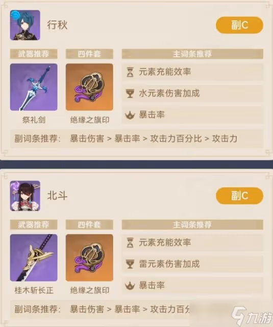 原神宵宮武裝隊搭配思路