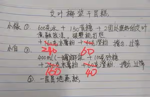 百變木薯粉版千層糕（艾葉千層、芝麻糕、紅棗糕、斑斕椰汁千層糕等）