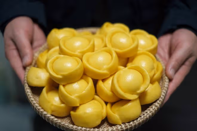 南瓜元寶饅頭