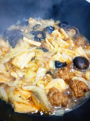 白菜豆腐煲