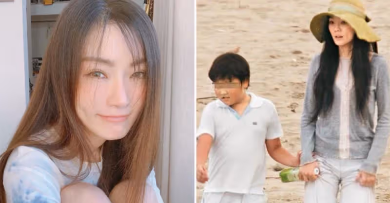 從不開口喊媽，謝金燕「辣穿深U連身」從3層樓空降，22歲兒子「藏十年首現身」全家終於團圓