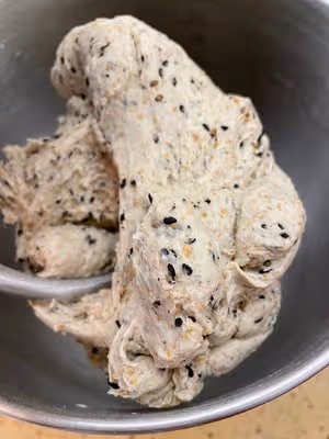 無油無糖全麥黑芝麻貝果